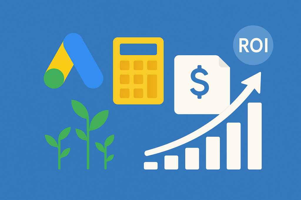 Google Ads Budgetplanung für KMU – Strategien zur Kostenkontrolle, ROI-Optimierung, Keyword-Analyse, Smart Bidding und lokales Targeting.